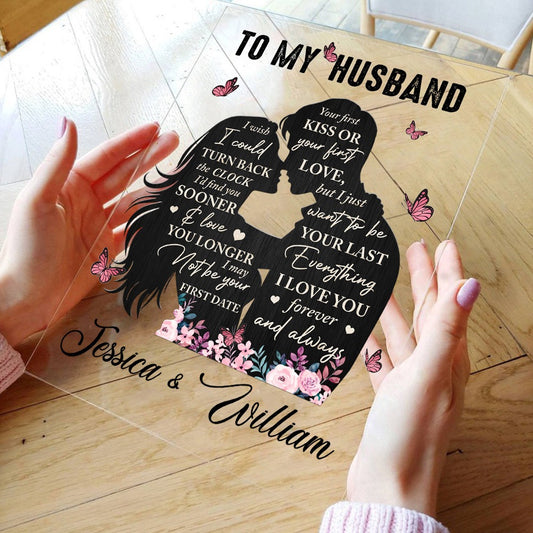 Personalized Wife To My Husband I Wish I Could Turn Back The Clock Acrylic Plaque