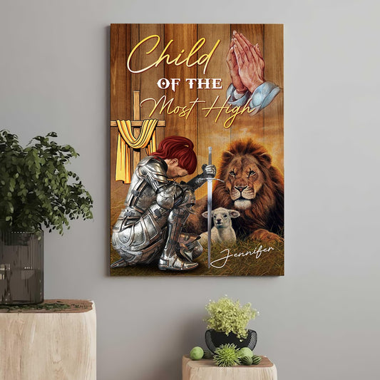 Personalized Woman Warrior Children of the Most High God-Galatians 3:26-29 Canvas Prints