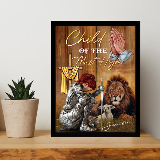 Personalized Woman Warrior Children of the Most High God-Galatians 3:26-29 Poster Canvas