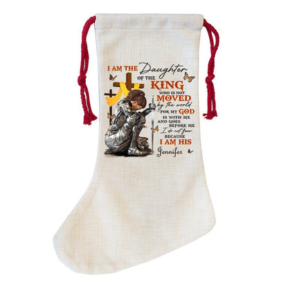 Personalized Woman Warrior I Am The Daughter Of The King Do Not Fear Because I Am His Natural Christmas Stocking