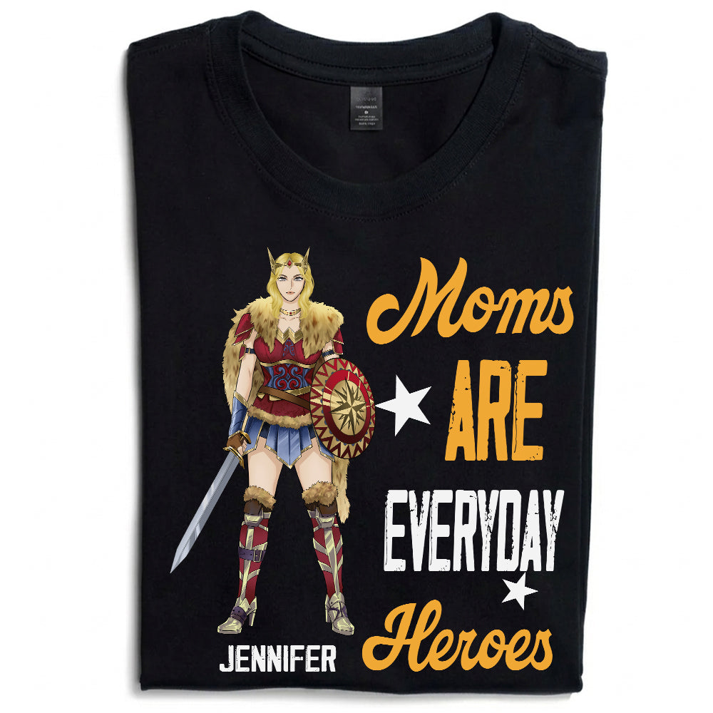 Personalized Woman Warrior Moms Are Everyday Heroes T-Shirt