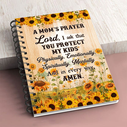 Personalized Woman Warrior Of God A Mom's Prayer, Lord, I Ask That You Protect My Kids Spiral Journal