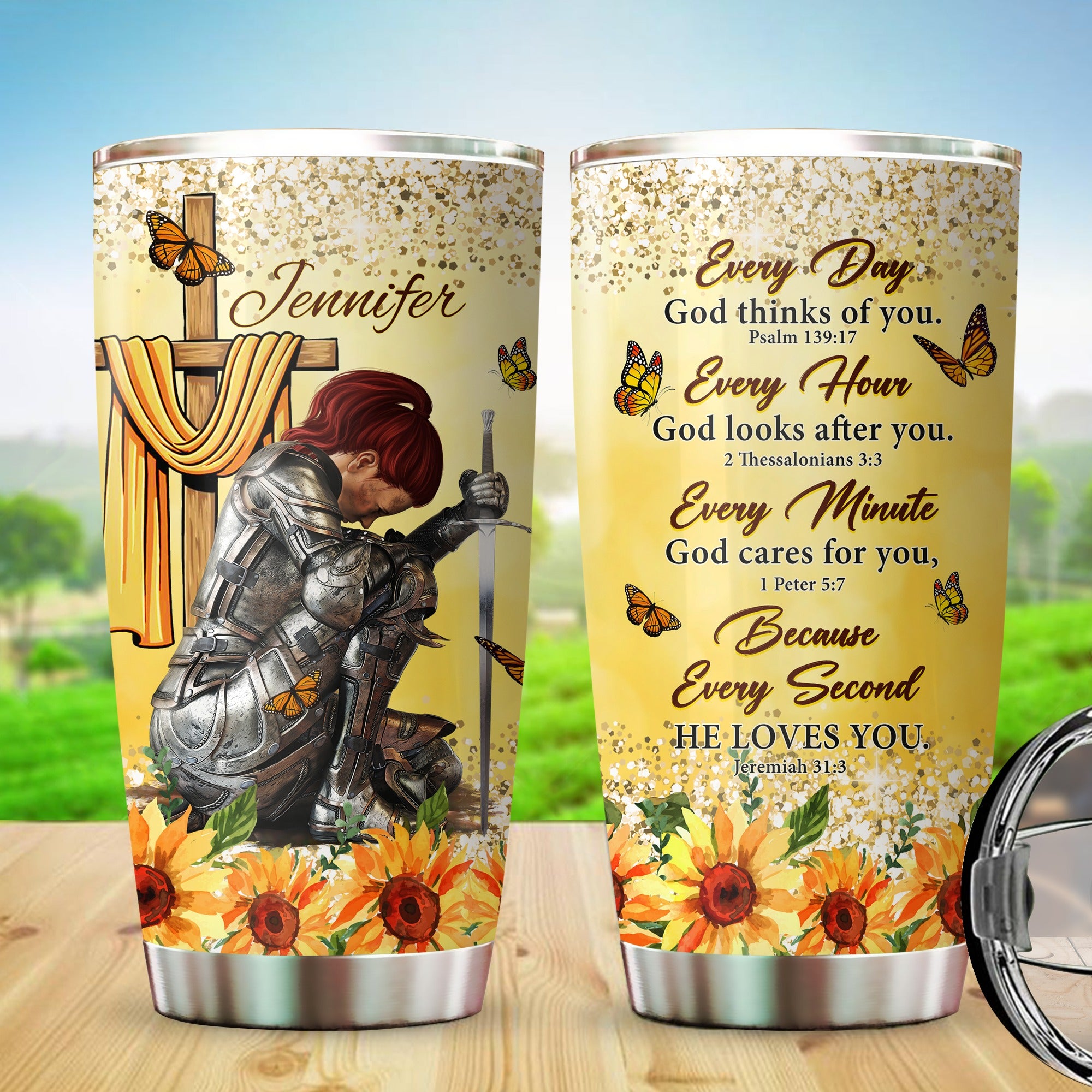 Personalized Woman Warrior Of God Everyday God Thinks Of You