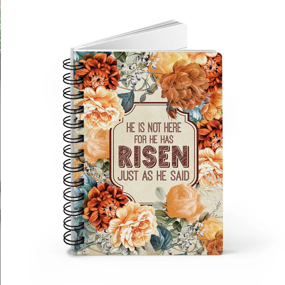 Personalized Woman Warrior Of God He is Not Here He is Risen Just as He Said Matthew 28:6 Spiral Journal