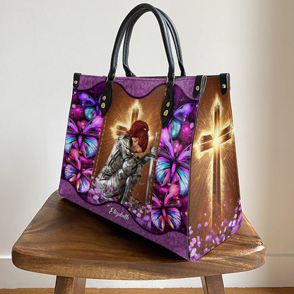 Personalized Woman Warrior Of God I Am The Daughter Of The King Do Not Fear Because I Am His Leather Bag