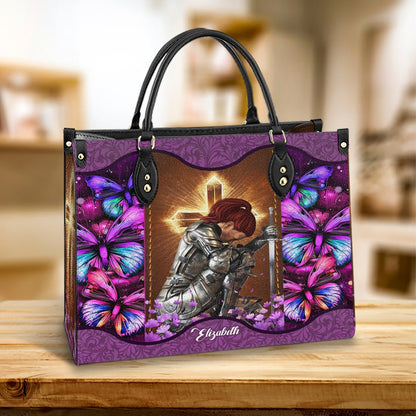 Personalized Woman Warrior Of God I Am The Daughter Of The King Do Not Fear Because I Am His Leather Bag