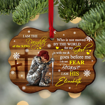 Personalized Woman Warrior Of God I Am The Daughter Of The King Do Not Fear Because I Am His Wooden Ornament