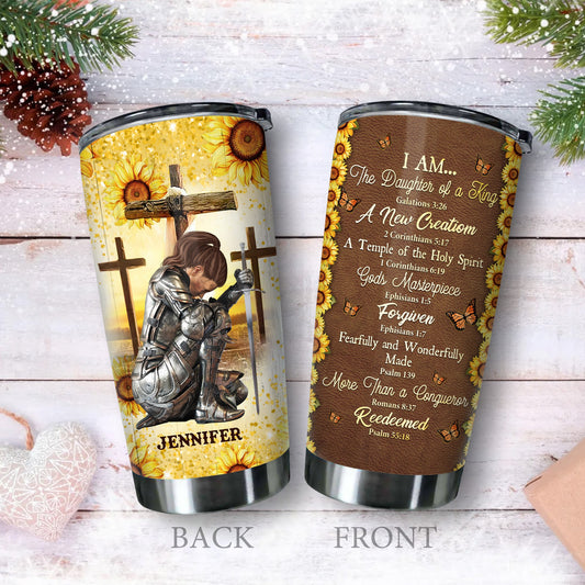 Personalized Woman Warrior Of God I Am The Daughter Of The King Tumbler