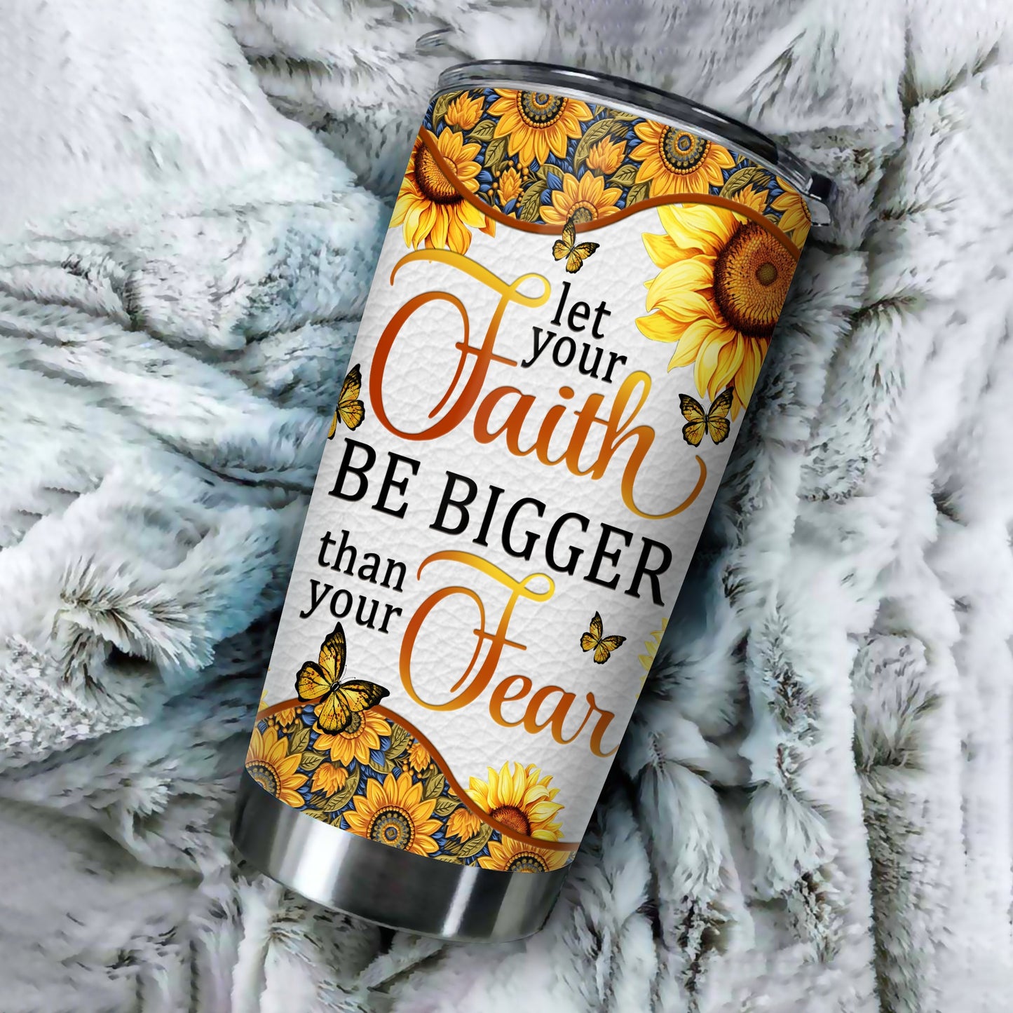 Personalized Woman Warrior Of God Let Your Faith Be Bigger Than Your Fear Tumbler