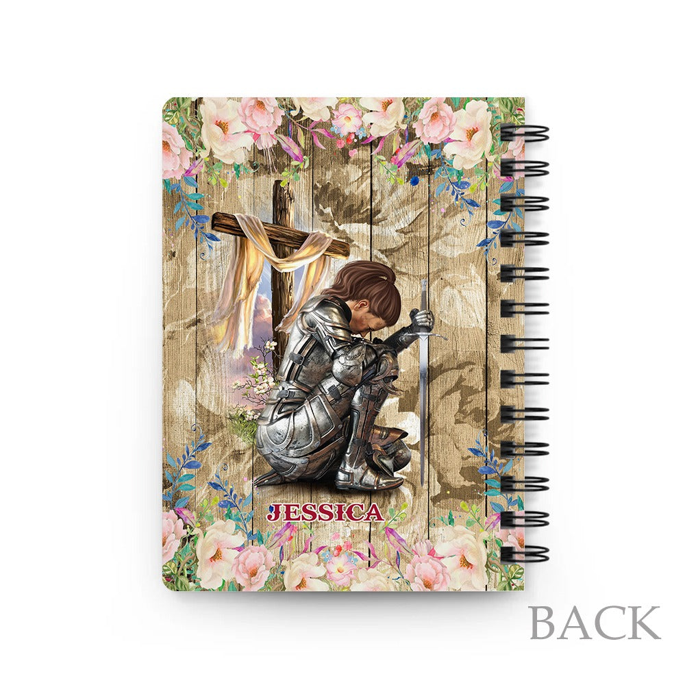 Personalized Woman Warrior Of God Praise God from Whom all Blessings Flow Spiral Journal