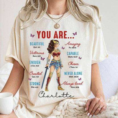 Personalized Woman Warrior You Are Beautiful Amazing Victorious Capable T-Shirt