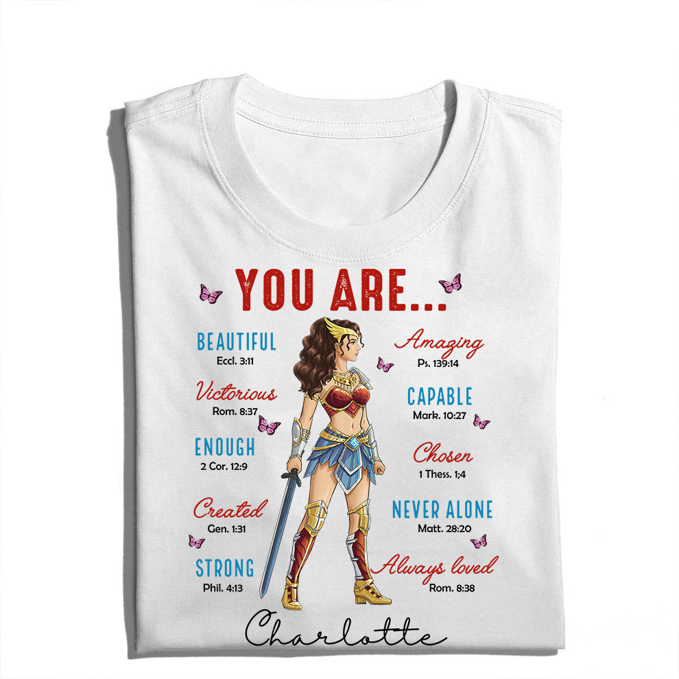 Personalized Woman Warrior You Are Beautiful Amazing Victorious Capable T-Shirt