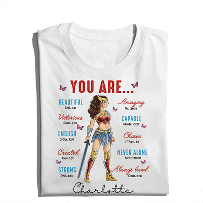 Personalized Woman Warrior You Are Beautiful Amazing Victorious Capable T-Shirt