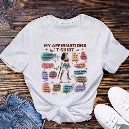 Personalized Woman Warrior of God Bible Verse Affirmation I Can Do All Things Through Christ T-Shirt