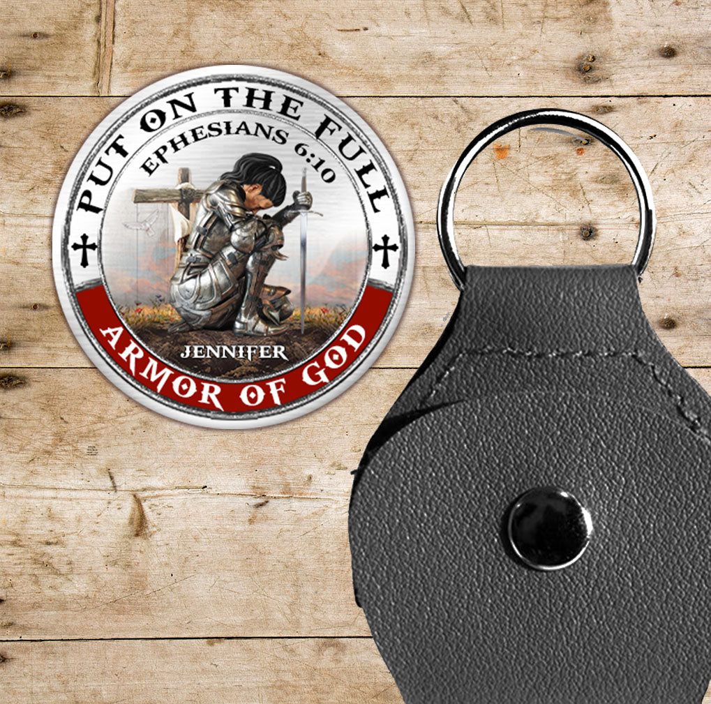 Personalized Woman Warrior of God Put On the Full Armor of God Ephesians 6:10 Pocket Hug