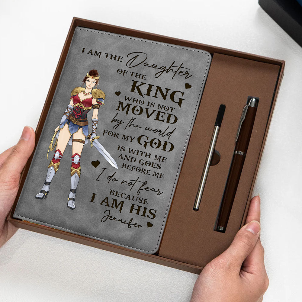 Personalized Wonder Woman Warrior I Am The Daughter Of The King Notebook Set