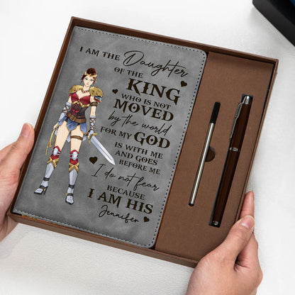 Personalized Wonder Woman Warrior I Am The Daughter Of The King Notebook Set