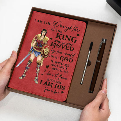 Personalized Wonder Woman Warrior I Am The Daughter Of The King Notebook Set