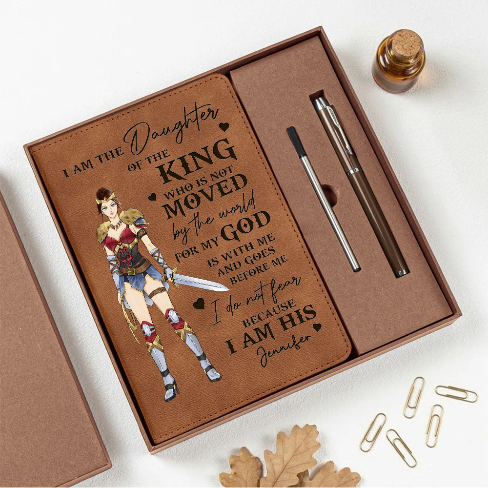 Personalized Wonder Woman Warrior I Am The Daughter Of The King Notebook Set