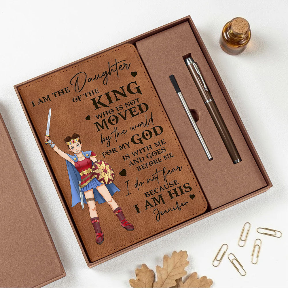 Personalized Wonder Woman Warrior I Am The Daughter Of The King Notebook Set