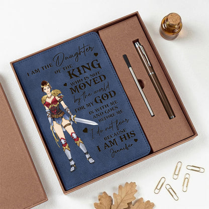 Personalized Wonder Woman Warrior I Am The Daughter Of The King Notebook Set