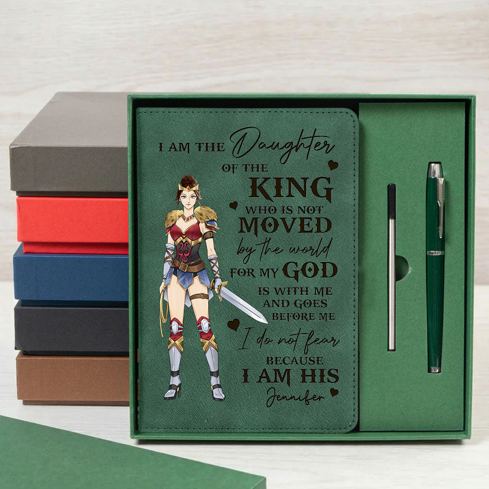Personalized Wonder Woman Warrior I Am The Daughter Of The King Notebook Set