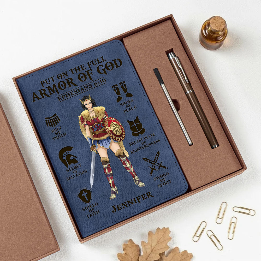 Personalized Wonder Woman Warrior Put On The Full Armor of God Ephesians 6:10 Notebook Set