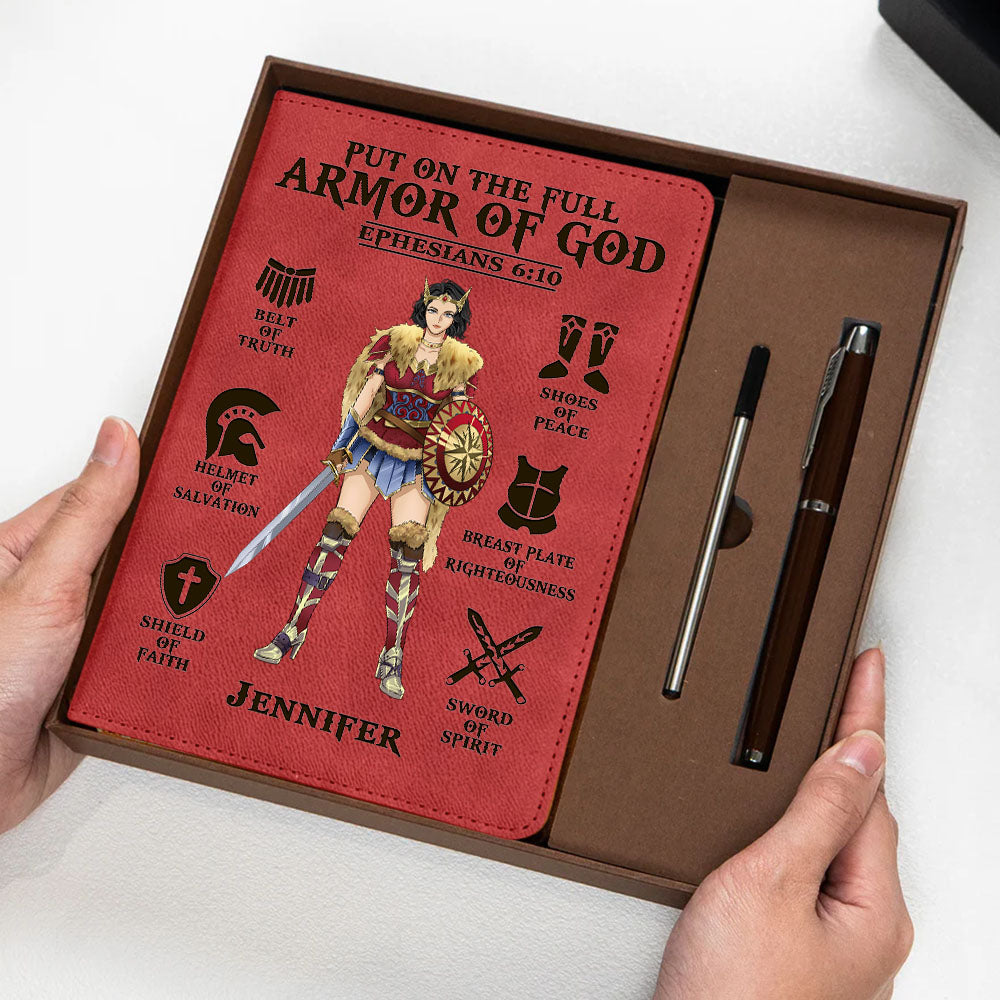 Personalized Wonder Woman Warrior Put On The Full Armor of God Ephesians 6:10 Notebook Set
