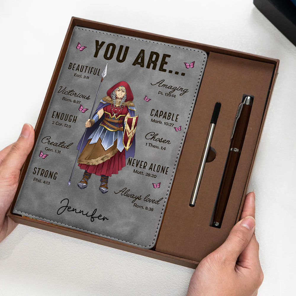 Personalized Wonder Woman Warrior You Are Beautiful Amazing Victorious Capable Notebook Set