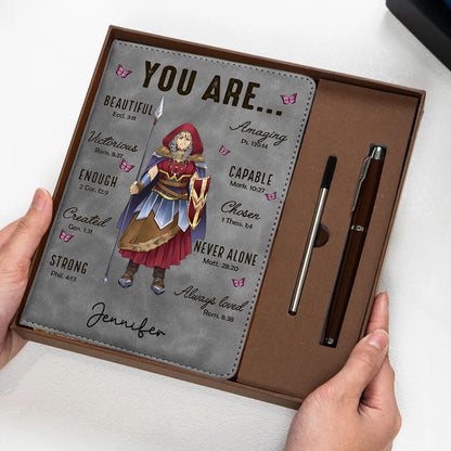 Personalized Wonder Woman Warrior You Are Beautiful Amazing Victorious Capable Notebook Set