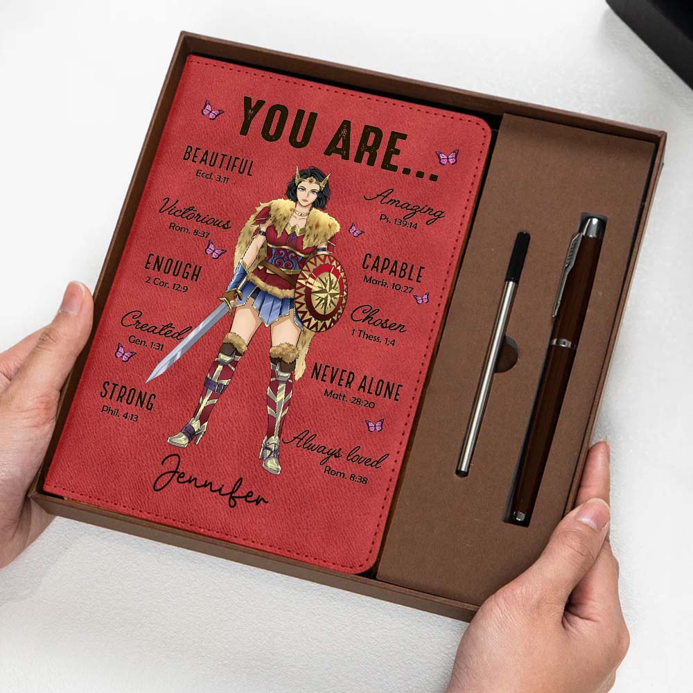 Personalized Wonder Woman Warrior You Are Beautiful Amazing Victorious Capable Notebook Set