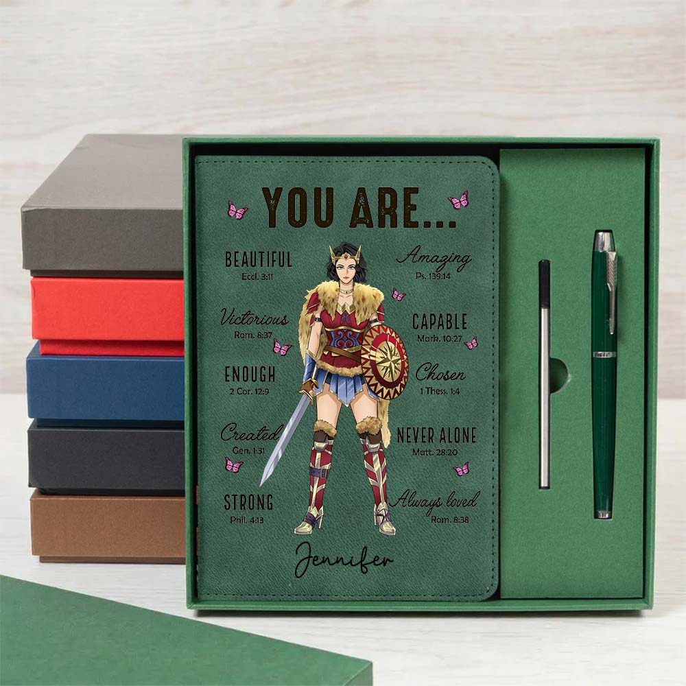 Personalized Wonder Woman Warrior You Are Beautiful Amazing Victorious Capable Notebook Set