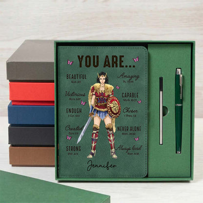 Personalized Wonder Woman Warrior You Are Beautiful Amazing Victorious Capable Notebook Set