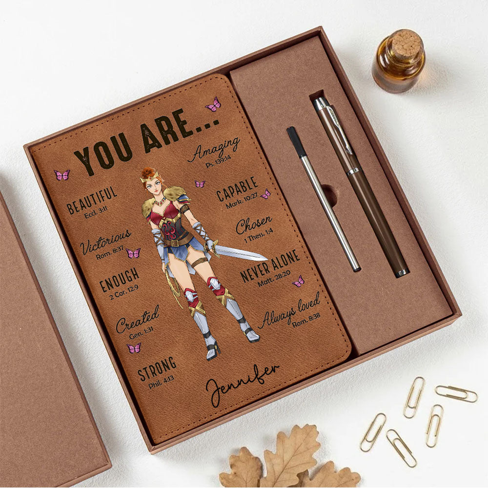 Personalized Wonder Woman Warrior You Are Beautiful Amazing Victorious Capable Notebook Set