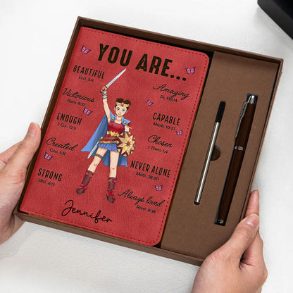 Personalized Wonder Woman Warrior You Are Beautiful Amazing Victorious Capable Notebook Set