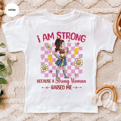 Personalized Daughter Warrior Strong Woman Because A Strong Woman Raised Me T-Shirt
