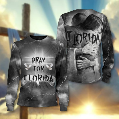 Pray for Florida, Jesus Protects Florida Faith And Hope 3D All Over Print T-Shirt And Hoodie