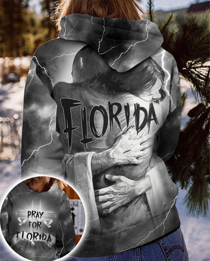 Pray for Florida, Jesus Protects Florida Faith And Hope 3D All Over Print T-Shirt And Hoodie