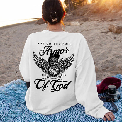 Put On The Full Armor Of God - Ephesians 6:10 - Personalized Warrior Of God Sweatshirt And Hoodie