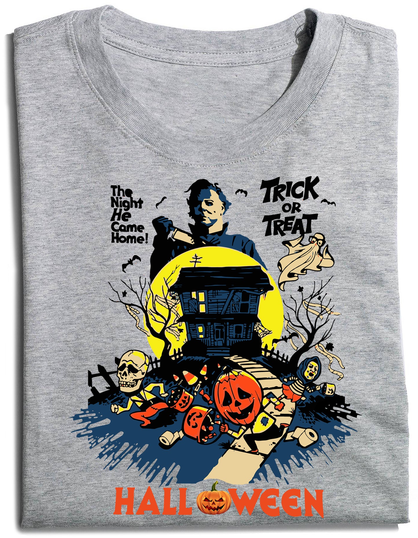 Spooky Night Trick Or Treat Haunted House Halloween T-Shirt
