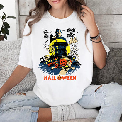 Spooky Night Trick Or Treat Haunted House Halloween T-Shirt