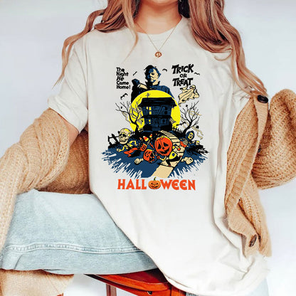 Spooky Night Trick Or Treat Haunted House Halloween T-Shirt