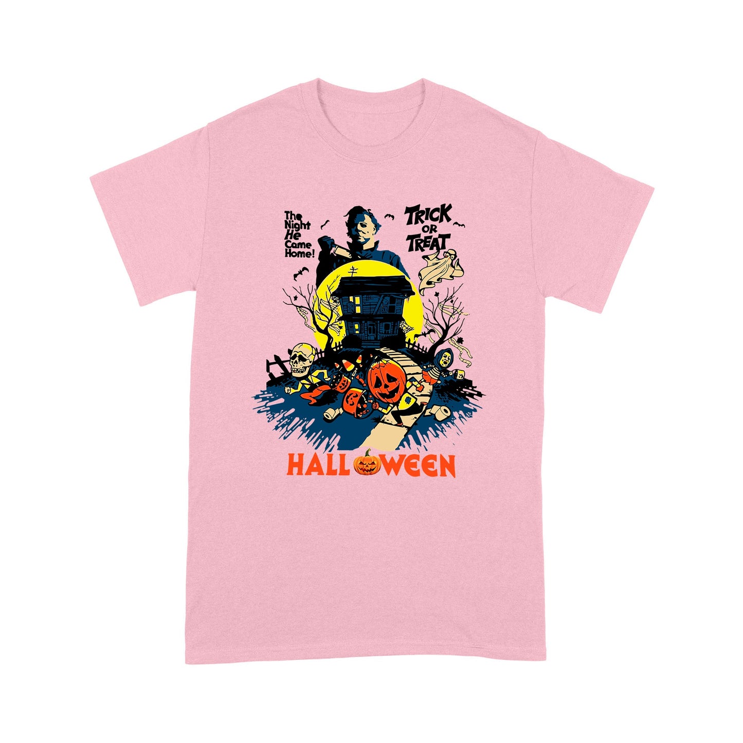 Spooky Night Trick Or Treat Haunted House Halloween T-Shirt