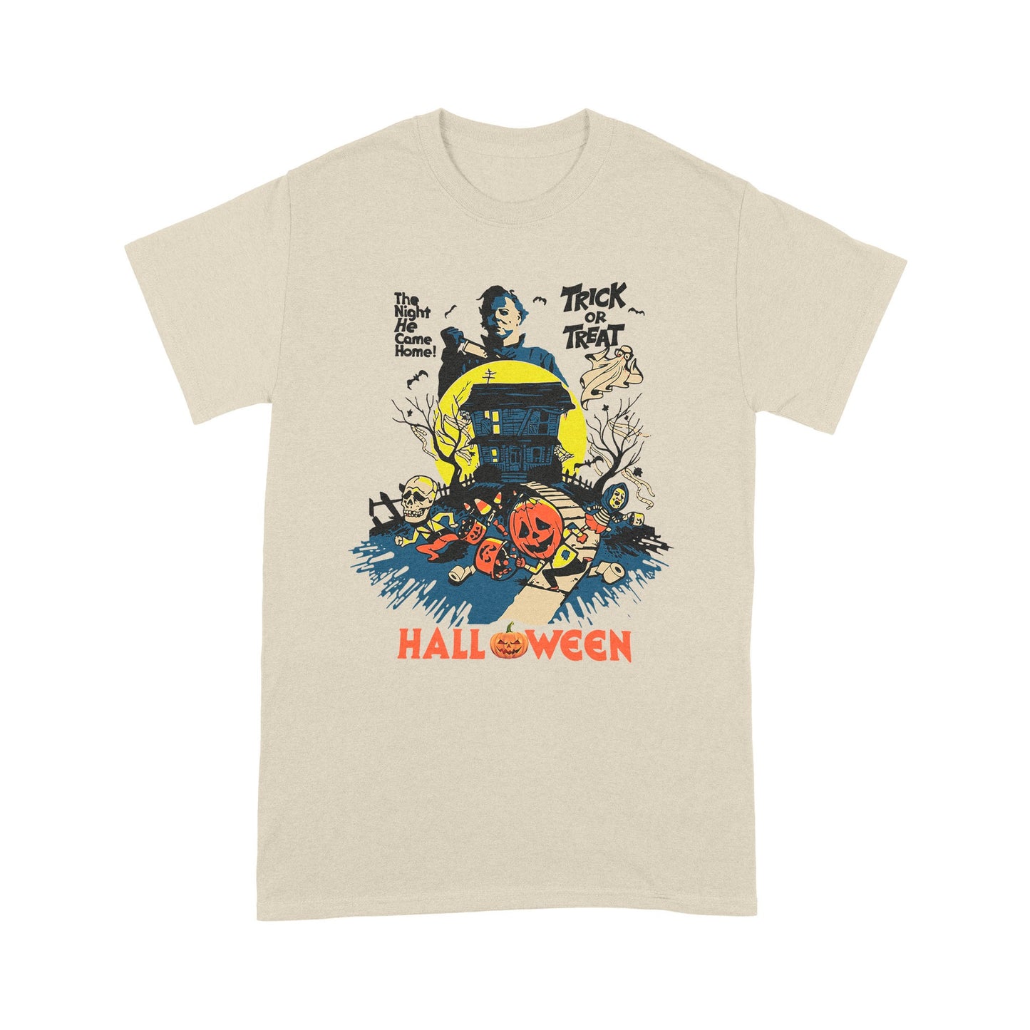 Spooky Night Trick Or Treat Haunted House Halloween T-Shirt