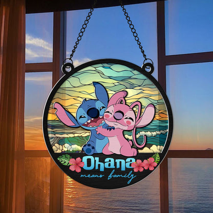 Personalized Hawaii Means Family Hanging Suncatcher Ornament