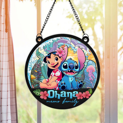 Personalized Hawaii Means Family Hanging Suncatcher Ornament