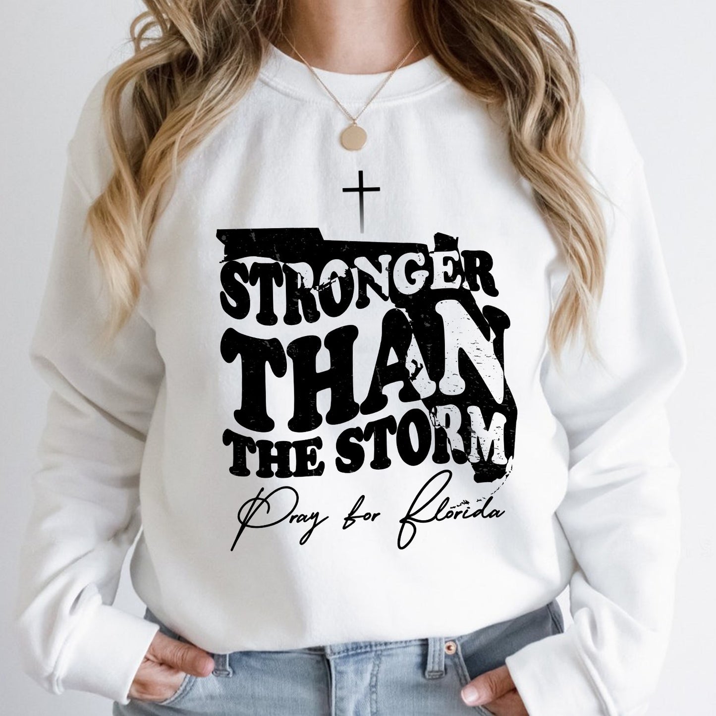 Stronger Than the Storm Pray for Florida T-shirt, Florida Prayer Sweatshirt