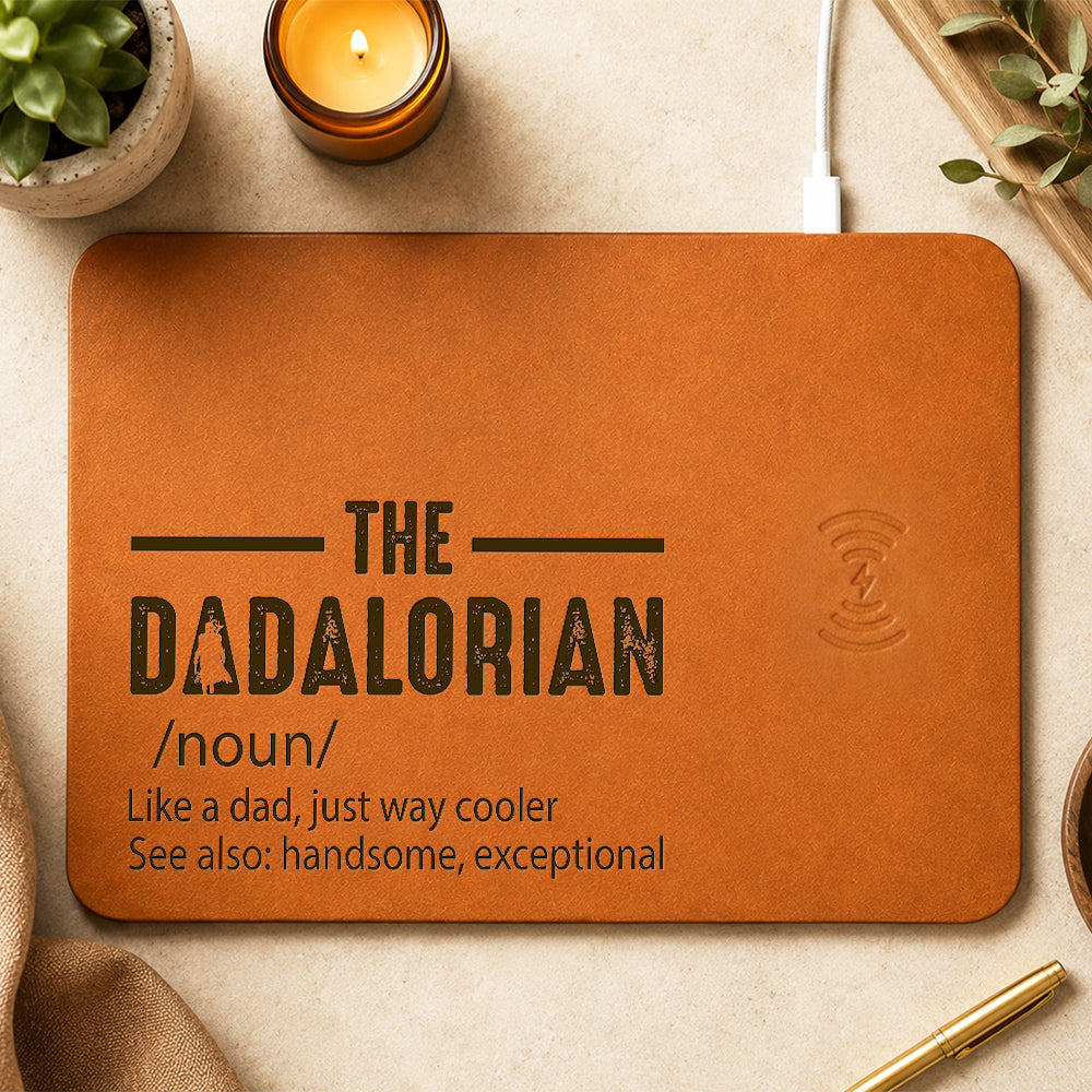 Dad Definition Like A Dad Just Way Cooler Leather Charging Mat
