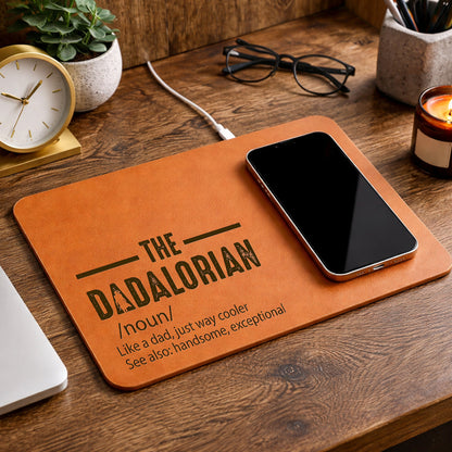 Dad Definition Like A Dad Just Way Cooler Leather Charging Mat