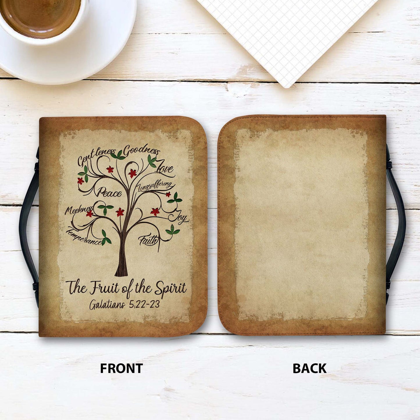 The Fruit of the Spirit Galatians 5:22-23 Leather Bible Cover